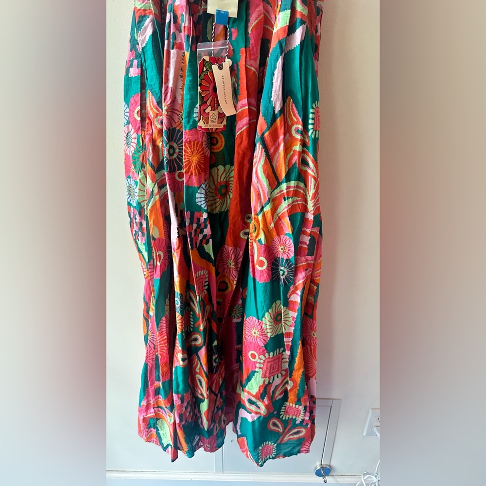 Farm Rio x Anthropologie Tropical Pleated Midi Dress - Picture 14 of 15